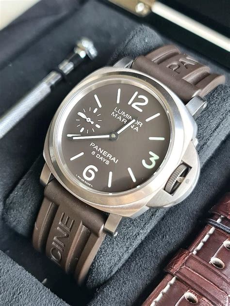 panerai titanium tobacco dial|sly titanium Panerai.